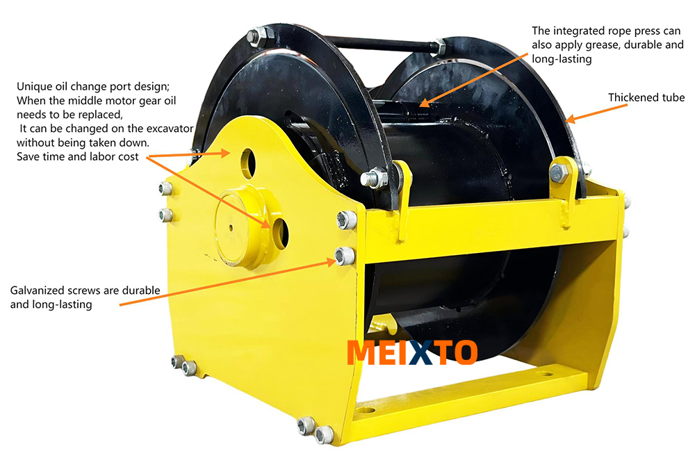 excavator winch