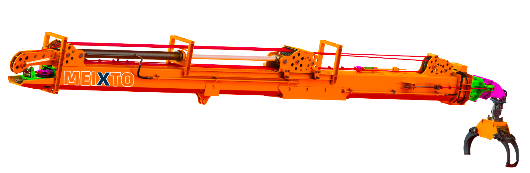 forestry excavator telescoping boom