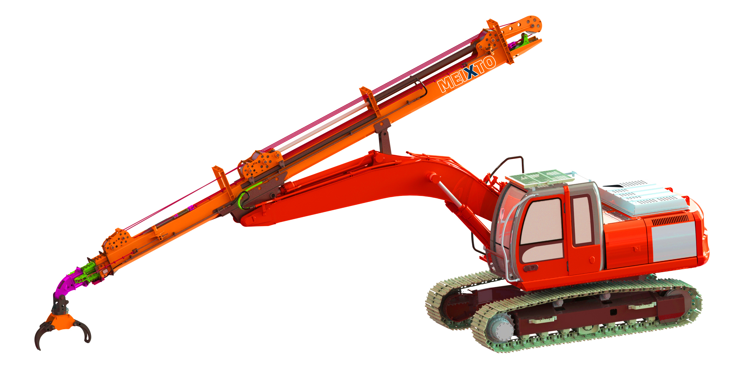 forestry telescoping boom