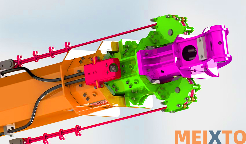 forestry excavator telescoping boom
