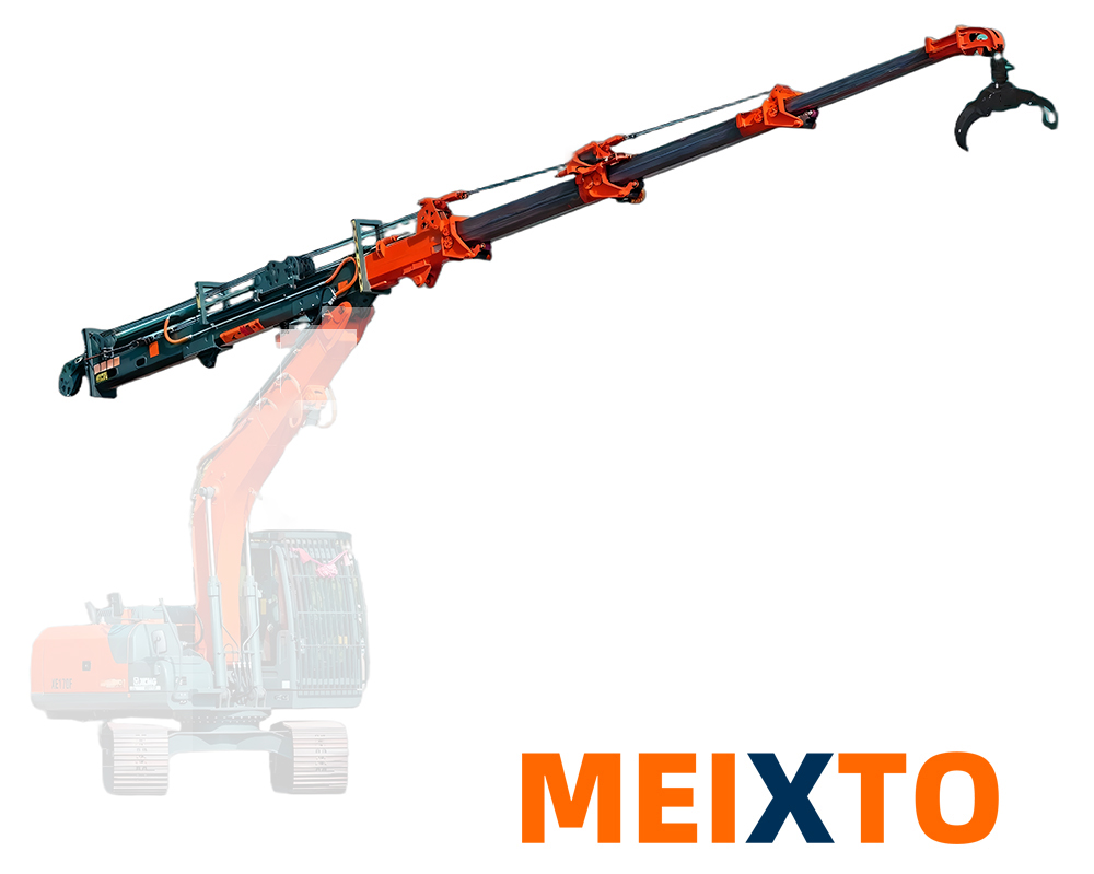 forestry excavator telescoping boom